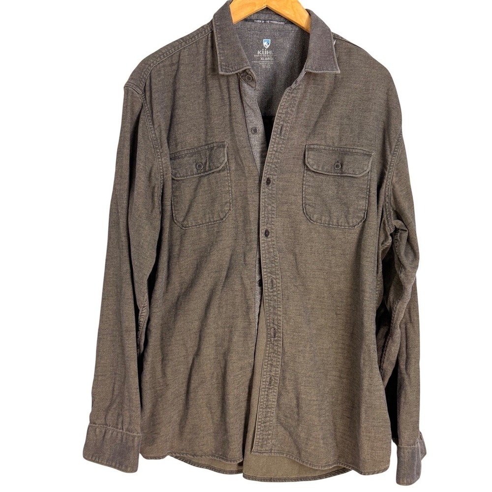 Kuhl Men's Long Sleeve Button Up Shirt Gray XL Outdoor Casual Work
